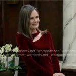 Lucy’s red velvet dress on General Hospital