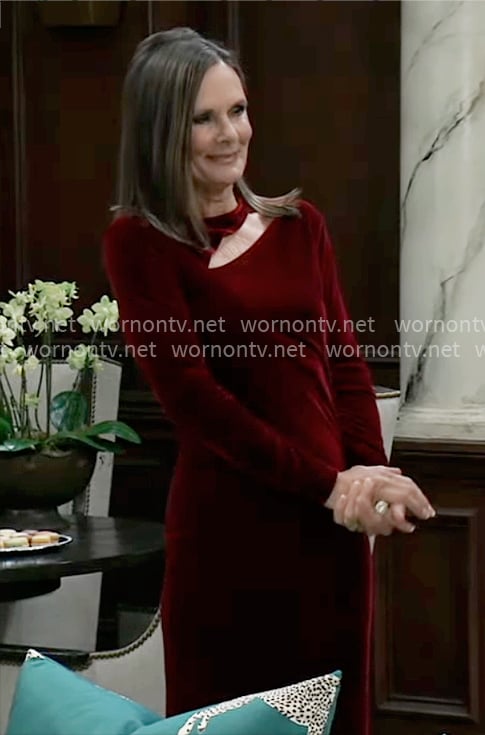 Lucy’s red velvet dress on General Hospital