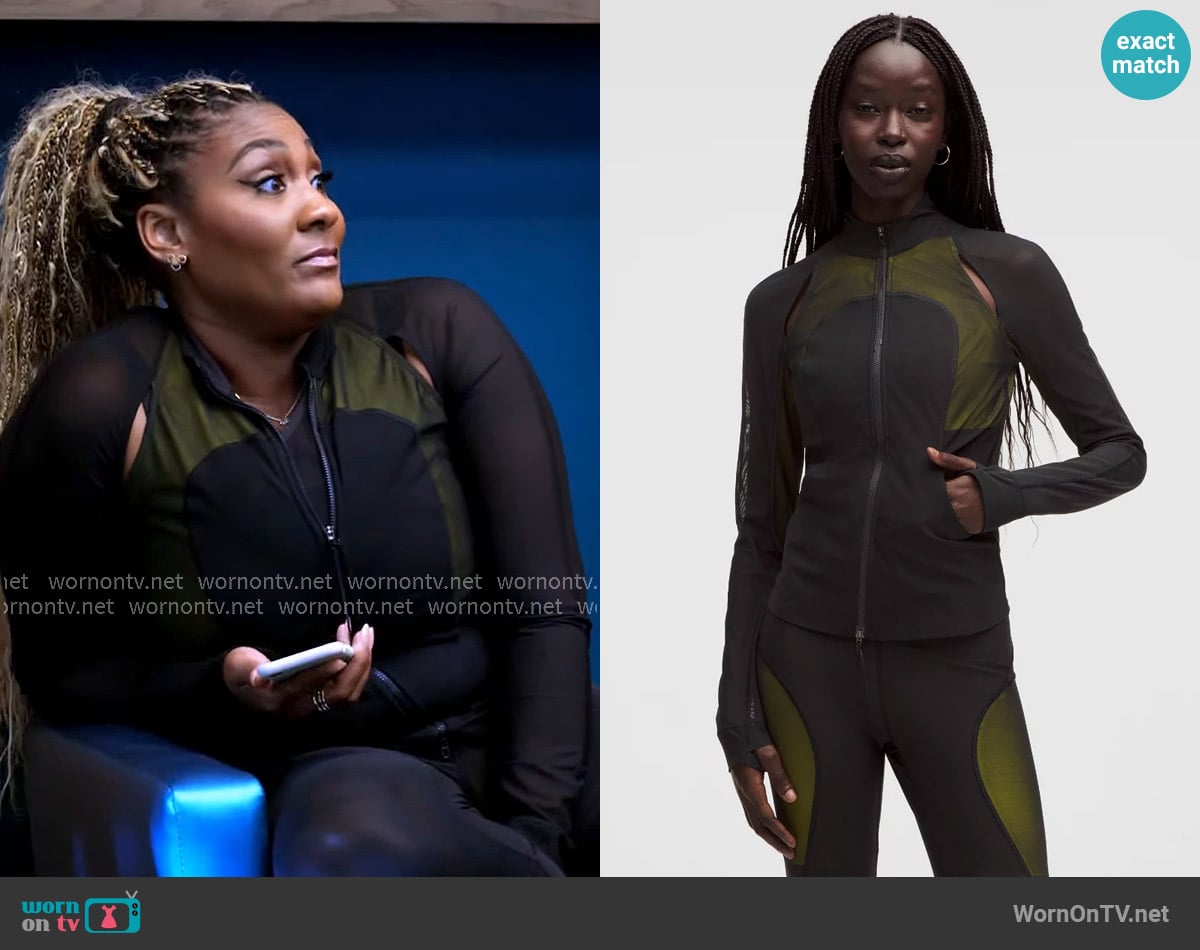 Lululemon Define Mesh Full Zip SLNSH Collection worn by Daniella King (Mignon) on Tyler Perrys Sistas