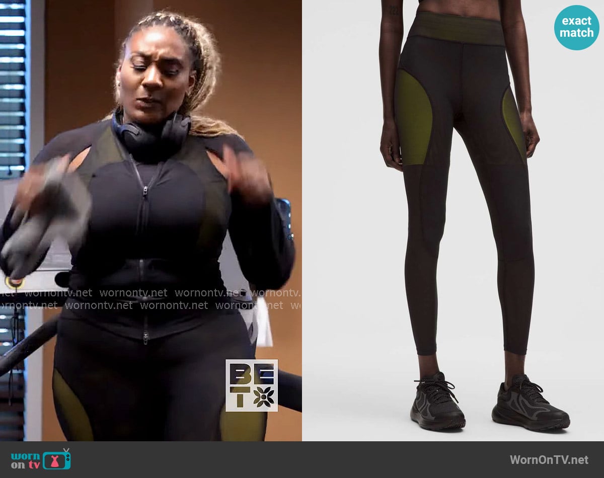 Lululemon Mesh-Panelled High-Rise Tight SLNSH Collection worn by Daniella King (Mignon) on Tyler Perrys Sistas