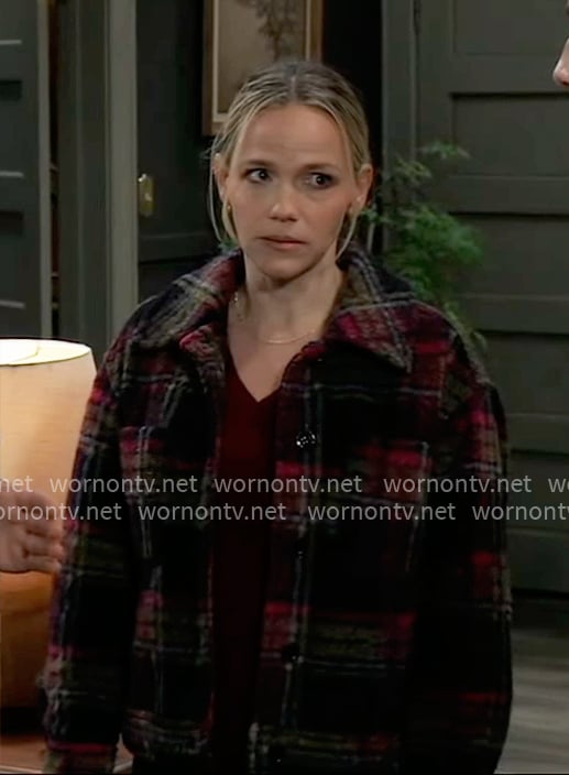 Lulu's plaid jacket on General Hospital