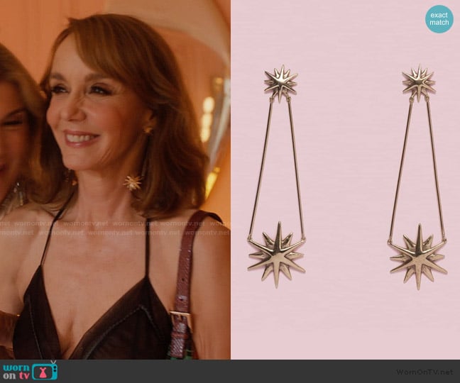 Madina Visconti Astri Drop Earrings in Bronze worn by Sylvie (Philippine Leroy-Beaulieu) on Emily in Paris