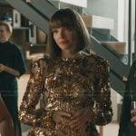 Madison’s floral sequined mini dress on Elsbeth