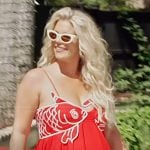 Madison’s red fish embroidered dress on Southern Charm