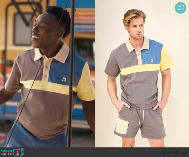 Magnlens Rugby Striped Short Sleeve worn by Carlton Banks (Olly Sholotan) on Bel-Air
