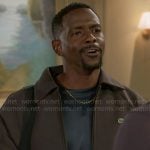 Ted’s brown track jacket on Beyond the Gates