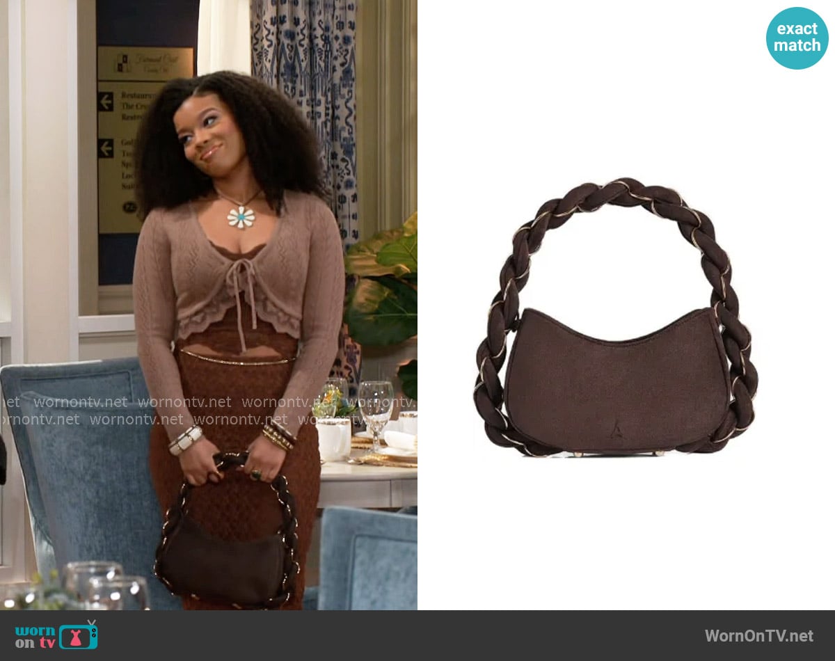 Maniere de Voir Somme in Brown worn by Eva Thomas (Ambyr Michelle) on Beyond the Gates