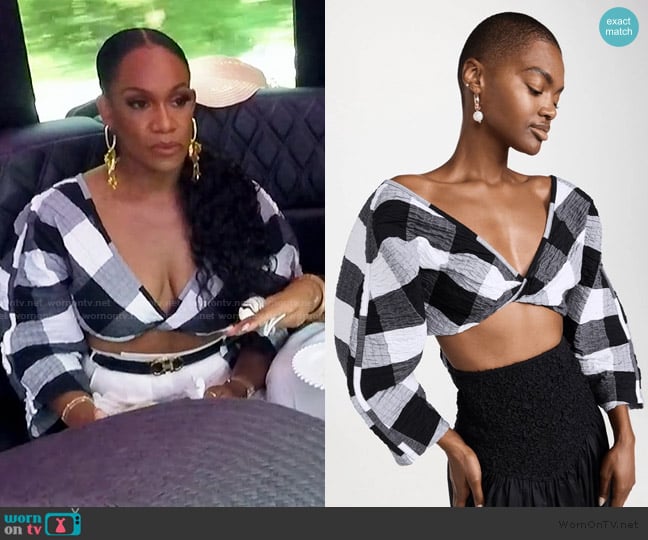 Mara Hoffman Justine Top worn by Tia Glover on The Real Housewives of Potomac