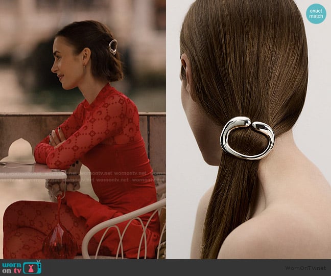 Mara Paris Hope Hair Clip worn by Emily Cooper (Lily Collins) on Emily in Paris