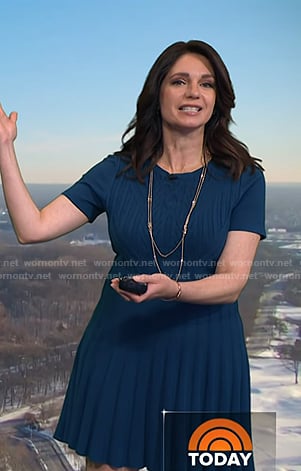 Maria’s blue cable knit dress on Today