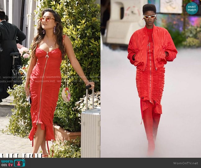 Marine Serre Fall 2024 Collection worn by Mindy Chen (Ashley Park) on Emily in Paris