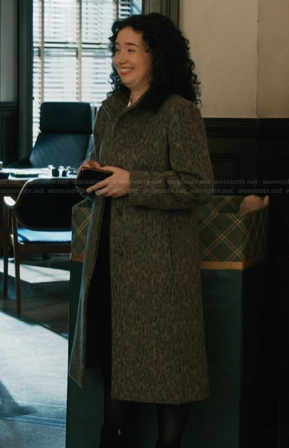 Marissa's herringbone coat on Elsbeth