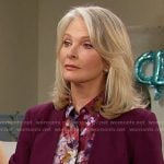 Marlena’s floral button down blouse on Days of our Lives