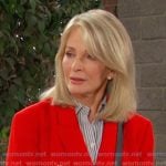 Marlena’s red double breasted blazer on Days of our Lives