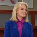 Marlena’s blue long blazer on Days of our Lives
