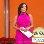 Meg Oliver’s pink jumpsuit on CBS Mornings