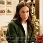 Meghan Markle’s green sweater jacket on With Love Meghan