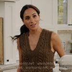 Meghan Markle’s brown cable-knit sweater vest on With Love Meghan