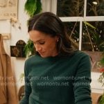 Meghan Markle's green tie-hem sweater on With Love Meghan