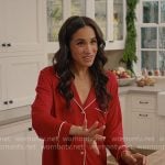 Meghan Markle's red pajamas on With Love Meghan