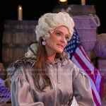 Meredith’s grey ruffle romper on The Real Housewives of Salt Lake City