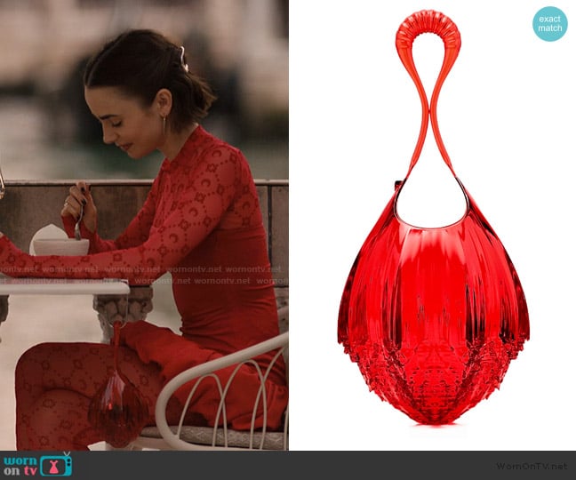 Mesh--Mesh Alhambra Bag worn by Emily Cooper (Lily Collins) on Emily in Paris