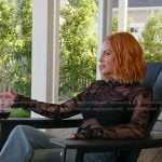 Whitney’s black leaf mesh top on The Real Housewives of Salt Lake City