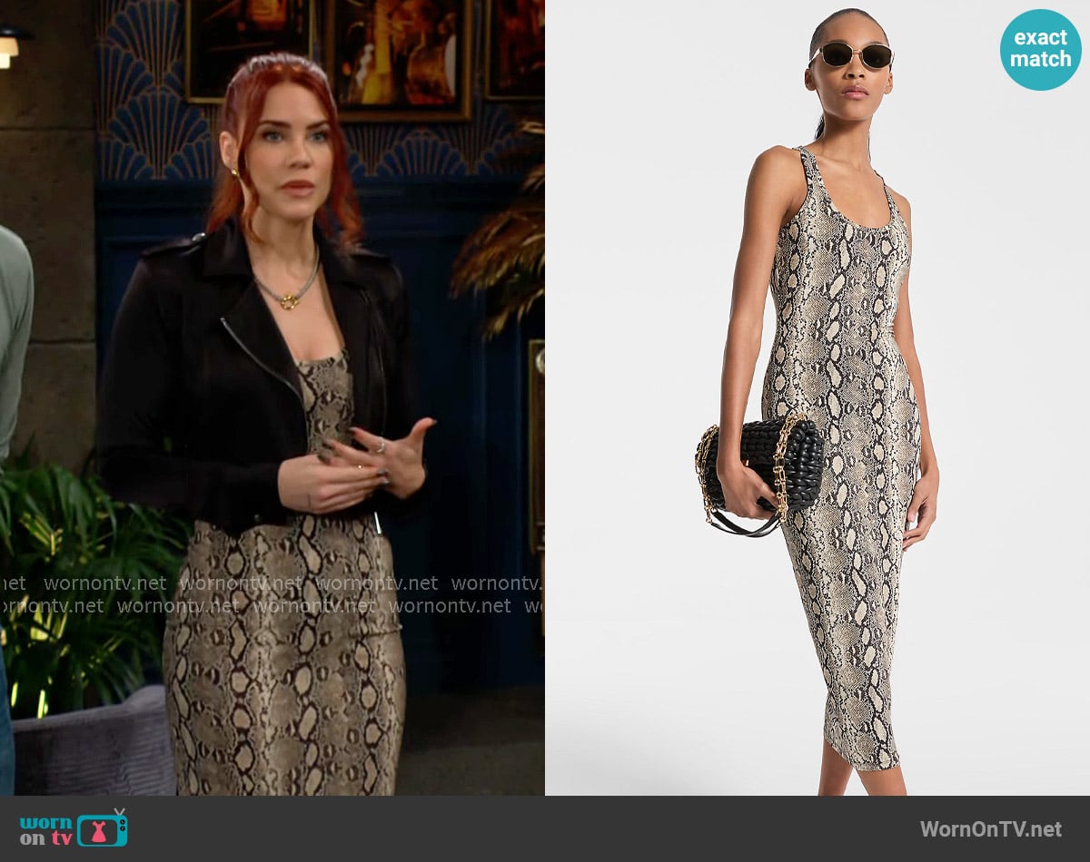 Sally’s snake print dress on The Young and the Restless Sally’s snake print dress on The Young and the Restless