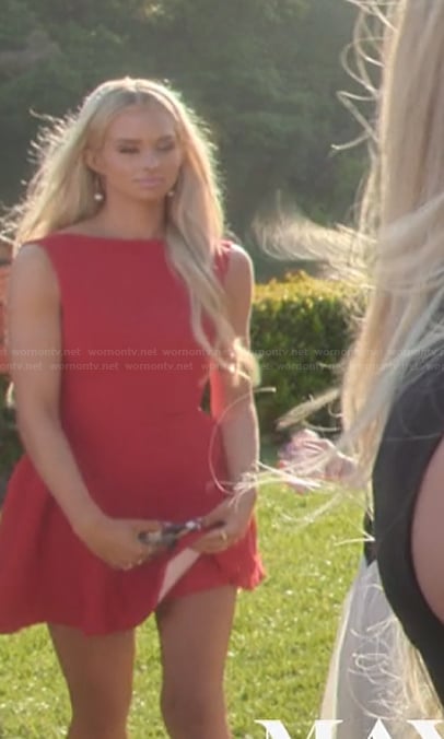 Miranda’s red flare mini dress on The Kardashians