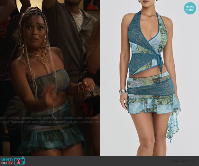 Jackie’s printed lace trim top on Bel-Air Jackie’s printed lace trim top on Bel-Air