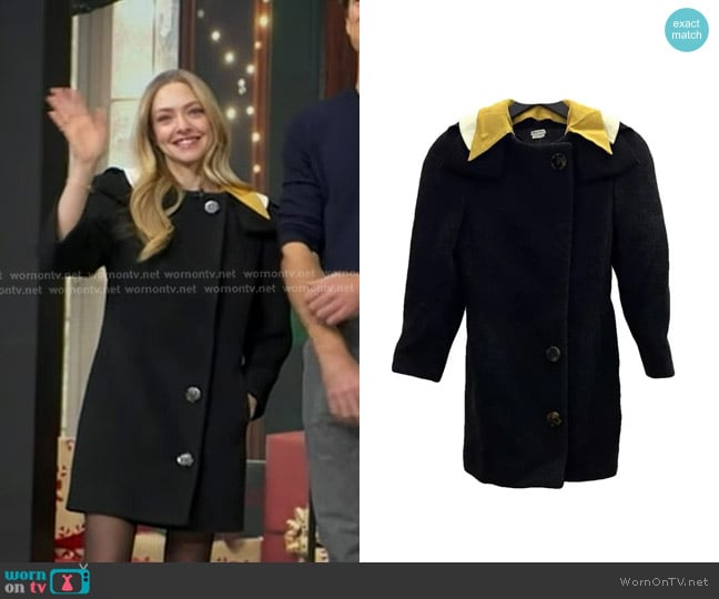 Miu Miu  Wool Coat worn by Amanda Seyfried on Good Morning America