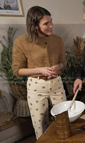 Molly’s brown cardigan and floral print pants on Today