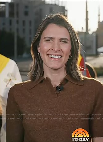 Molly’s brown polo sweater on Today