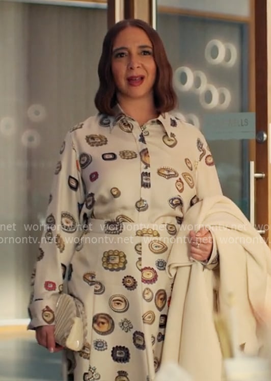 Molly’s eye print shirt and skirt set on Loot