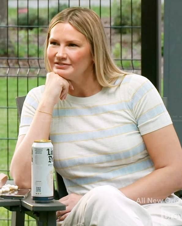 Molly's striped ribbed top on Southern Charm