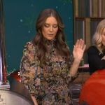 Monica’s floral print dress on Live with Kelly and Mark