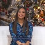 Morgan’s blue floral shirtdress on Good Morning America