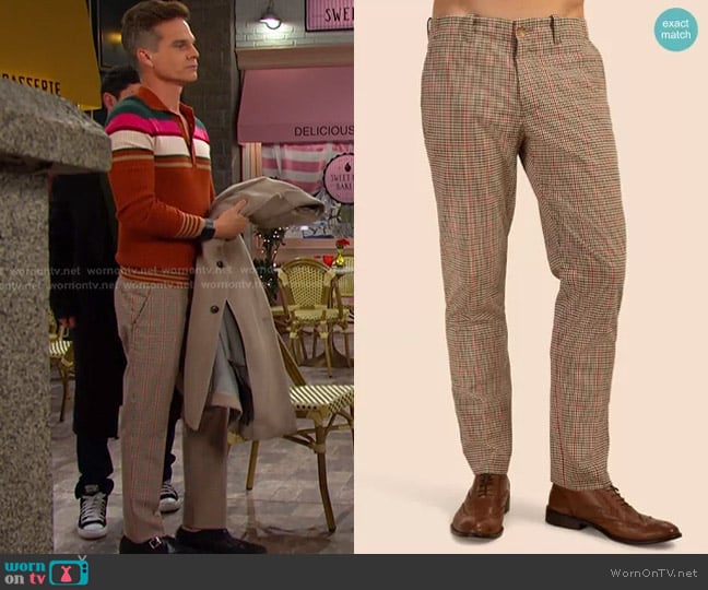 Mr Turk Alex Slim Trouser worn by Leo Stark (Greg Rikaart) on Days of our Lives