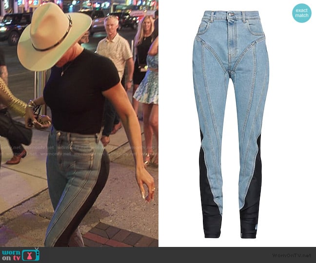 Mugler Denim Pants worn by Khloe Kardashian (Khloe Kardashian) on The Kardashians