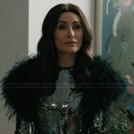 Nadine’s sequin long sleeve dress on Elsbeth