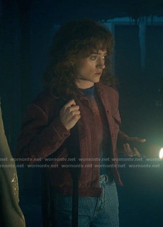 Nancy’s pink jacket on Stranger Things