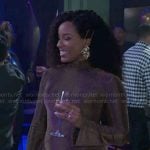 Naomi’s bronze NYE dress on Beyond the Gates