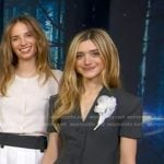 Natalia Dyer’s grey blazer dress on Good Morning America