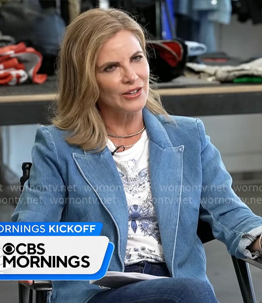 Natalie Morales’ denim blazer on CBS Mornings