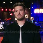 Michael’s navy bomber jacket on The Voice
