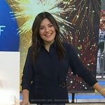 Adrianna’s navy buckle waist dress on Today