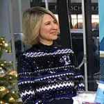 Samantha Brown’s navy sequin sweater on Today