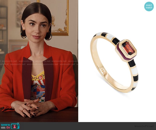 Never Not Grab n Go Ready 2 Radiate Ring worn by Emily Cooper (Lily Collins) on Emily in Paris