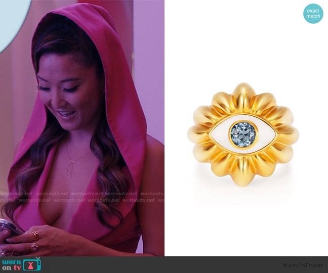 Never Not Show and Tell Ready to Imagine Ring worn by Mindy Chen (Ashley Park) on Emily in Paris