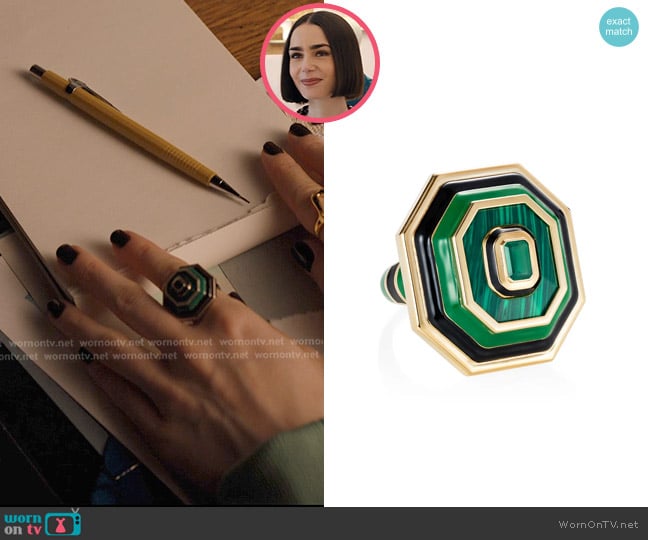 NeverNoT Grab n Go – Ready 2 Rise Ring worn by Emily Cooper (Lily Collins) on Emily in Paris